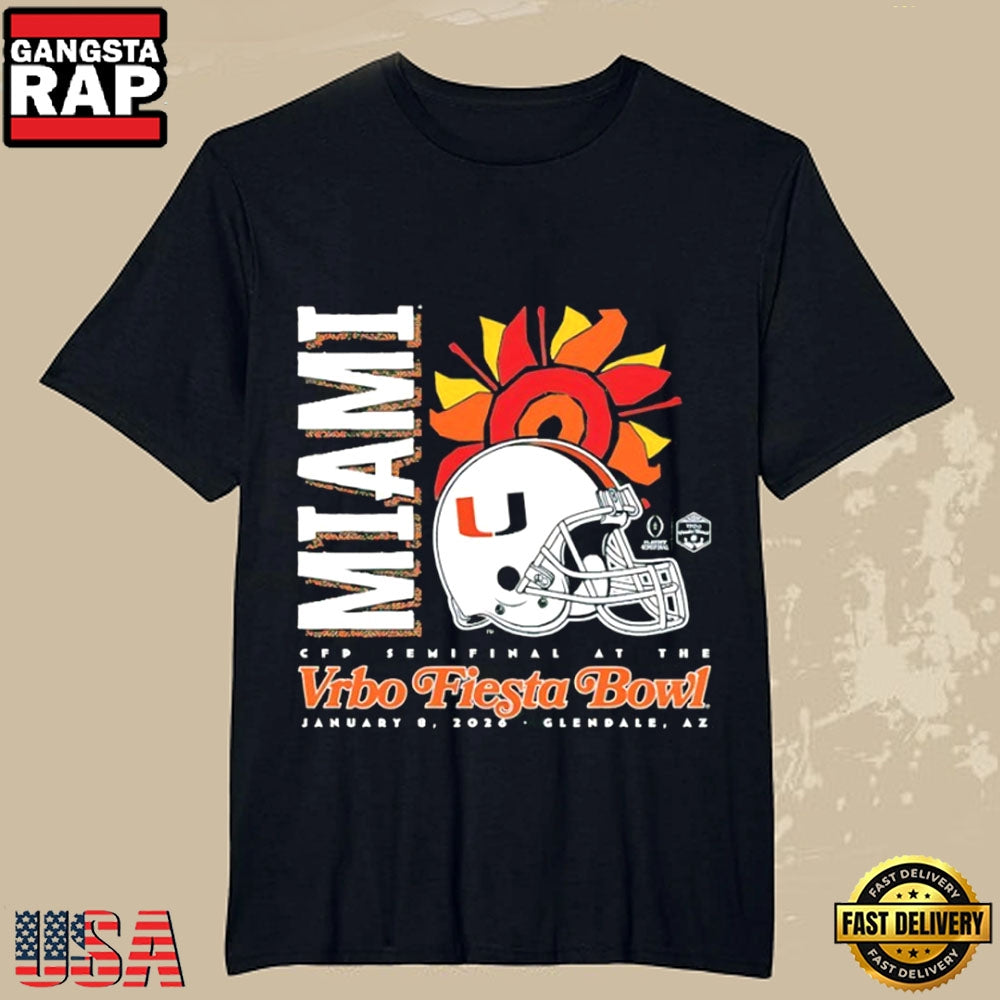 Miami Hurricanes CFP Semifinal 2026 Vrbo Fiesta Bowl T Shirt
