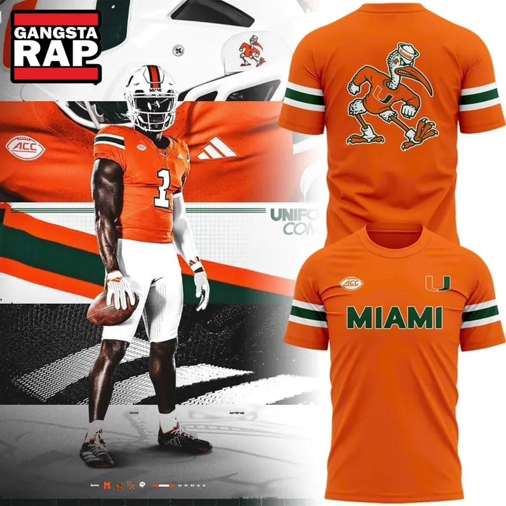 Miami Hurricanes Football 2026 New Uniform Hoodie T-Shirt