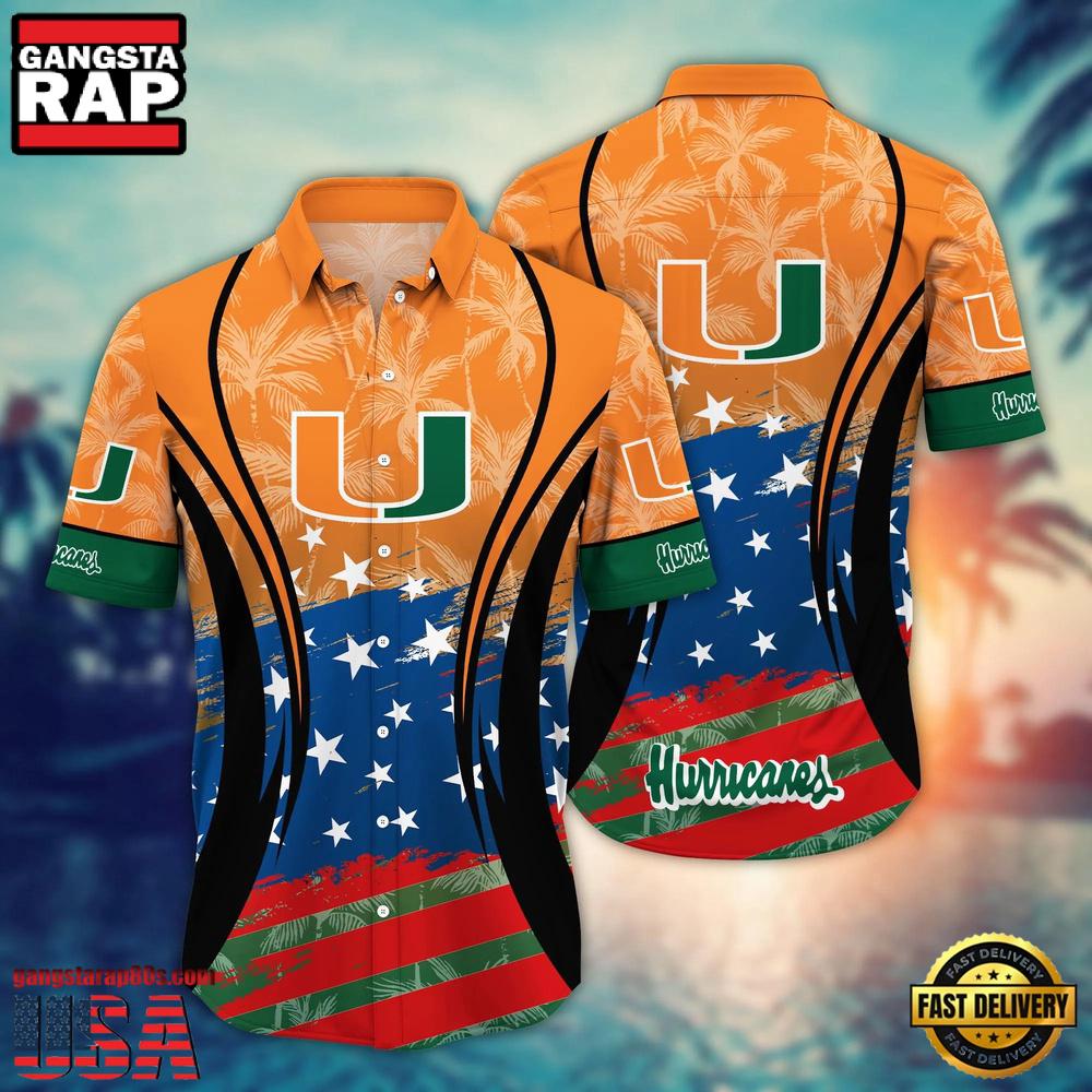 MLB Miami Hurricanes Team Logo Hot Summer Aloha Hawaiian Shirt