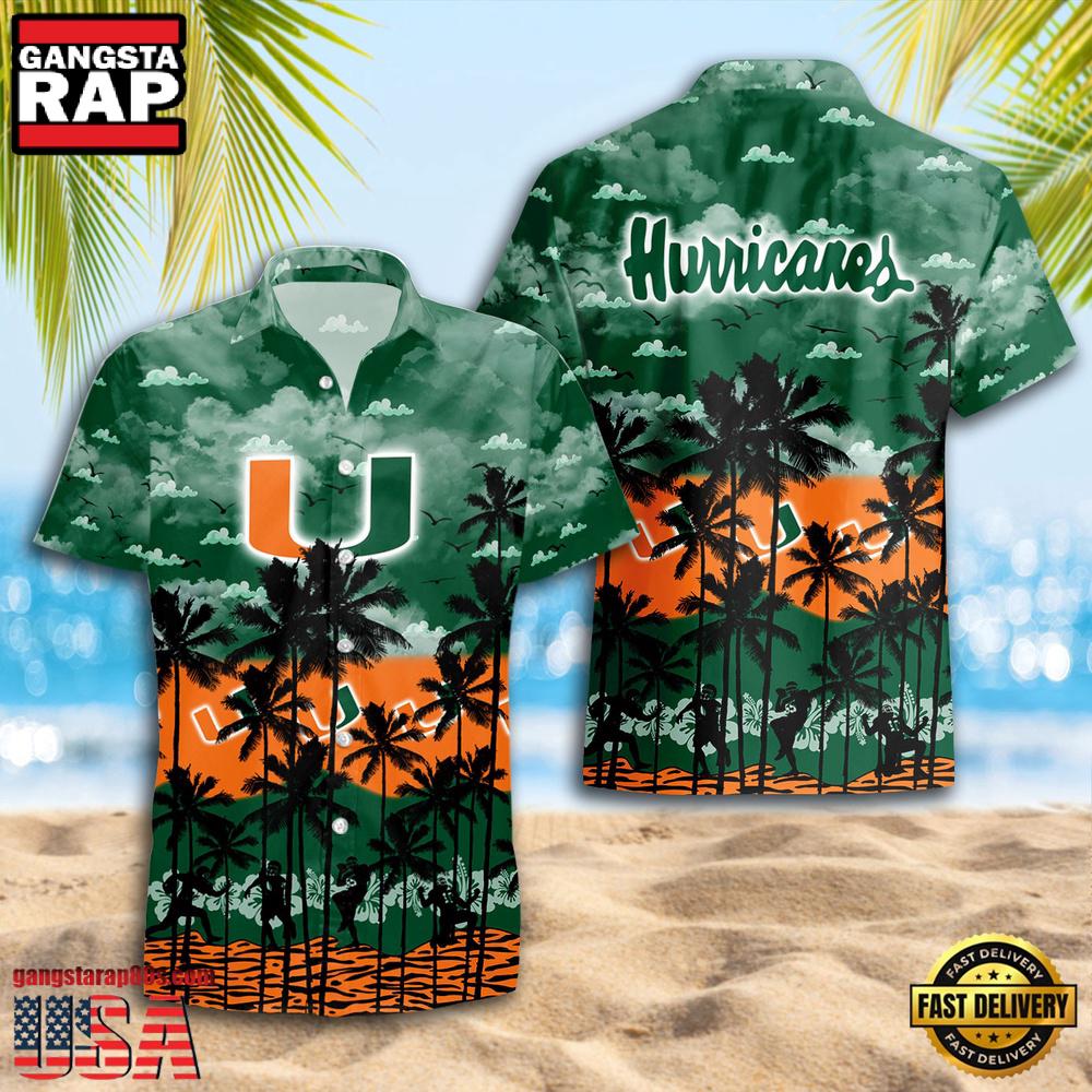 Miami Hurricanes Style Hot Summer Aloha Hawaiian Shirt