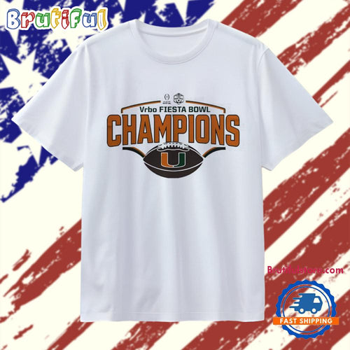 Miami Hurricanes Vrbo Fiesta Bowl Champions 2026 Game T Shirt