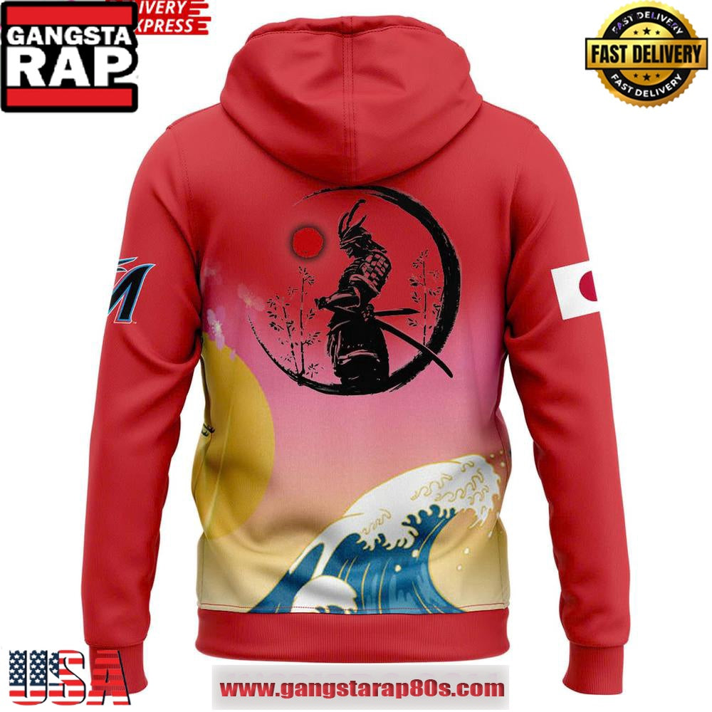Miami Marlins 2025 Japanese Heritage Unisex Hoodie