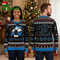 Miami Marlins Baseball Marlin Mascot Snowflake Ugly Christmas Sweater