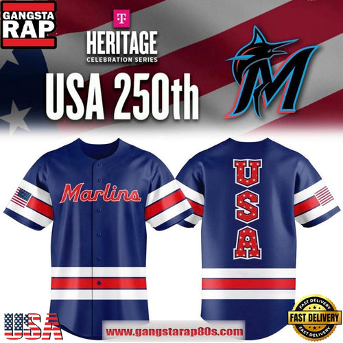 Miami Marlins Celebration 250th USA 2026 Baseball Jersey