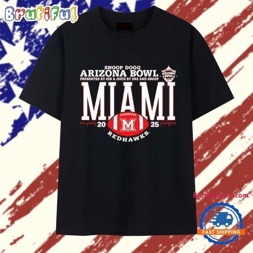 Miami RedHawks 2025 Snoop Dogg Arizona Bowl logo T Shirt