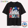 Miami Sports Players Name City Skyline T Shirt