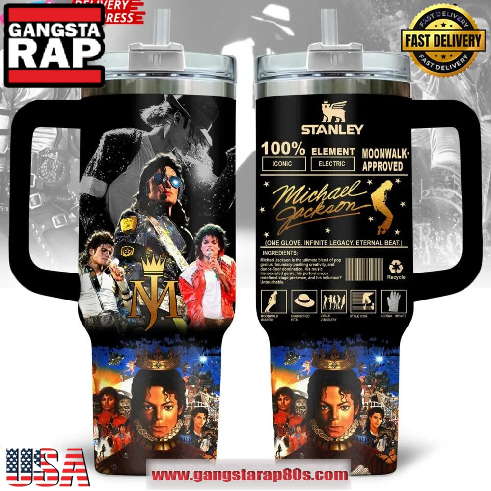 Michael Jackson Moonwalk Special Stanley Tumbler Cup 40oz