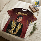 Michael Jackson We Are The World Burgundy T-Shirt