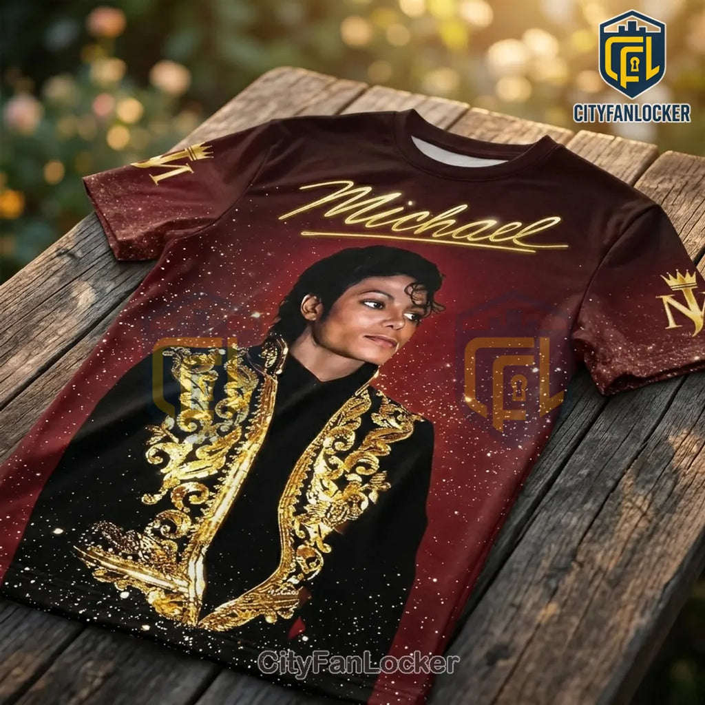 Michael Jackson We Are The World Burgundy T-Shirt