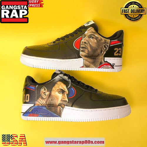 Michael Jordan x Lionel Messi Special Edition Air Force 1 Running Sneakers Shoes