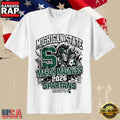 Michigan State Spartans 2026 March Madness Raw Hoops Paint Style Basketball T-Shirt