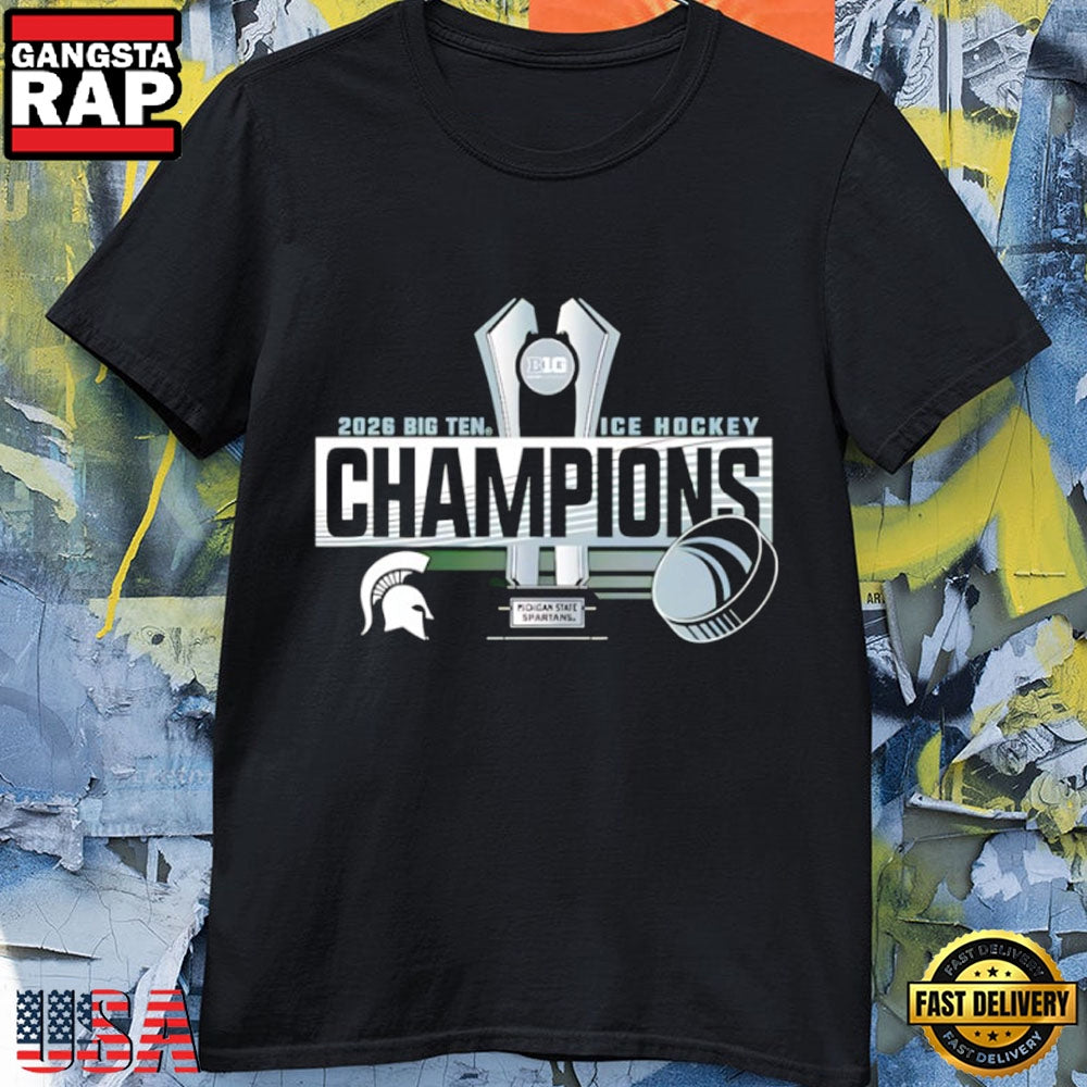 Michigan State Spartans Big Ten Men’s Hockey 2026 Regular Season Champions Fan T-Shirt
