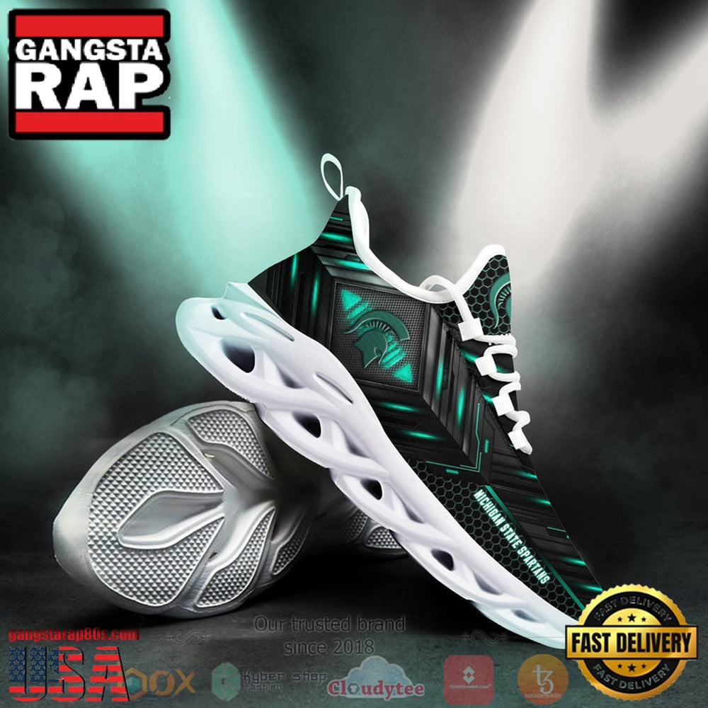 Michigan State Spartans Custom Name Clunky Unique Design Max Soul Shoes Running Sneakers