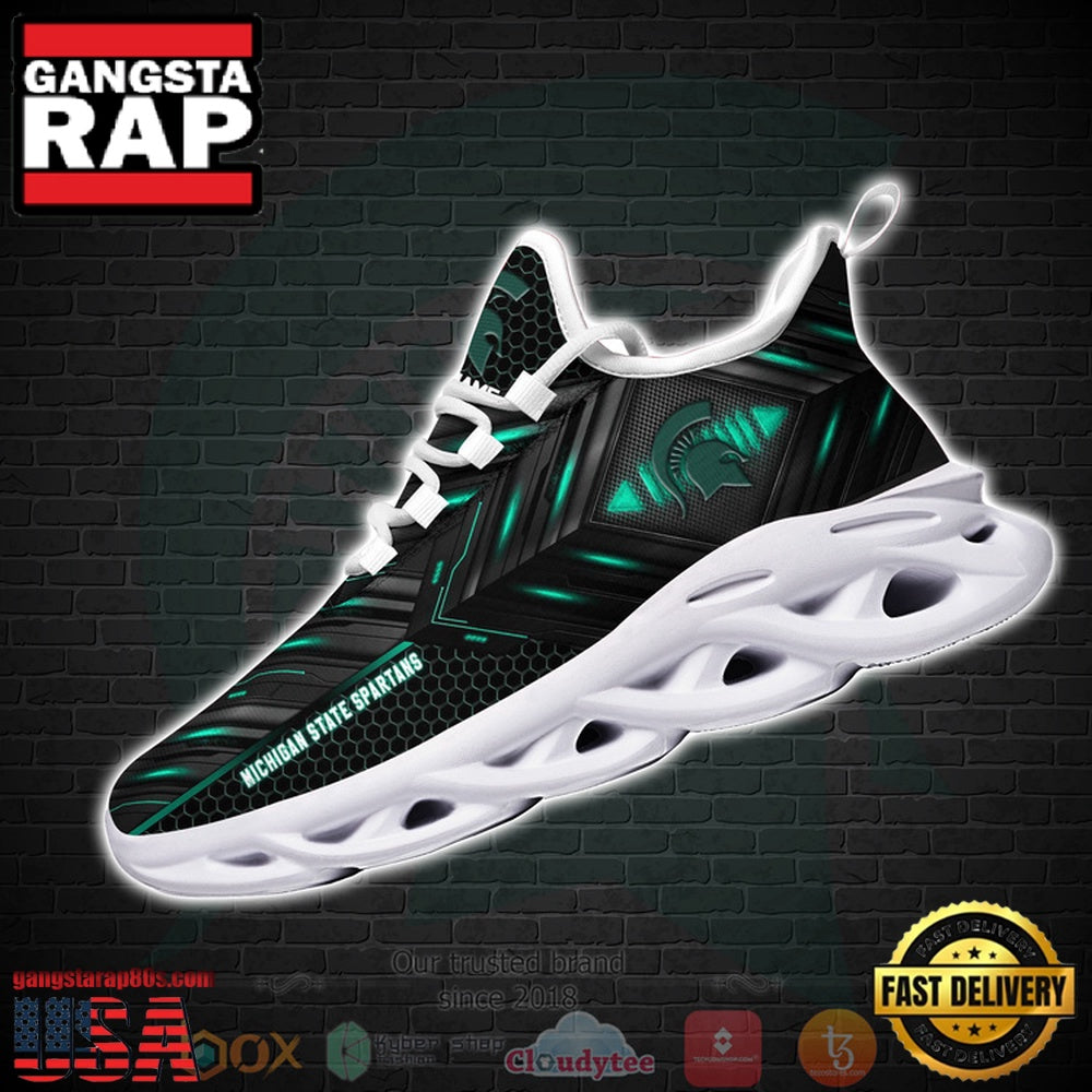 Michigan State Spartans Custom Name Clunky Unique Design Max Soul Shoes Running Sneakers