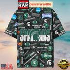 Michigan State Spartans Solgan Go Green Go White True Fan Spirit Custom Name Aloha Hawaiian Shirt