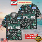 Michigan State Spartans Solgan Go Green Go White True Fan Spirit Custom Name Aloha Hawaiian Shirt