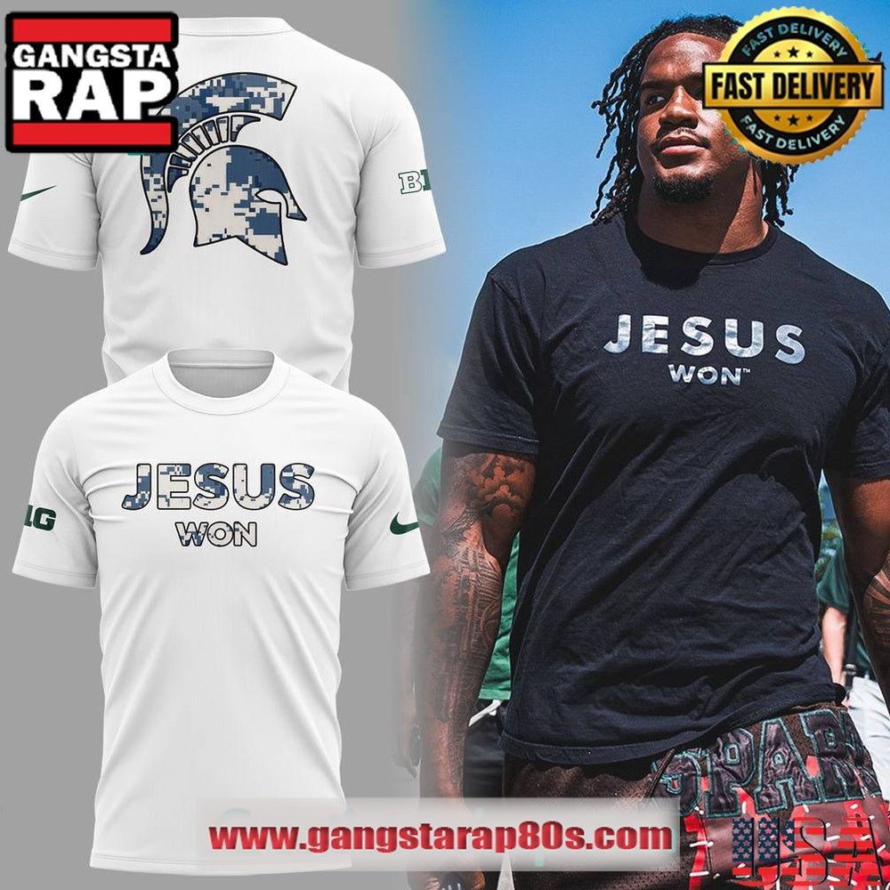 Michigan State Spartans x JESUS WON 2025 Special T Shirt