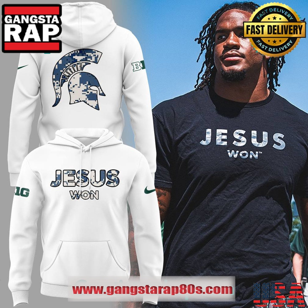 Michigan State Spartans x JESUS WON 2025 Special Unisex Hoodie