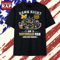 Michigan Wolverines 100 Years Damn Right Fan Vintage Football T Shirt