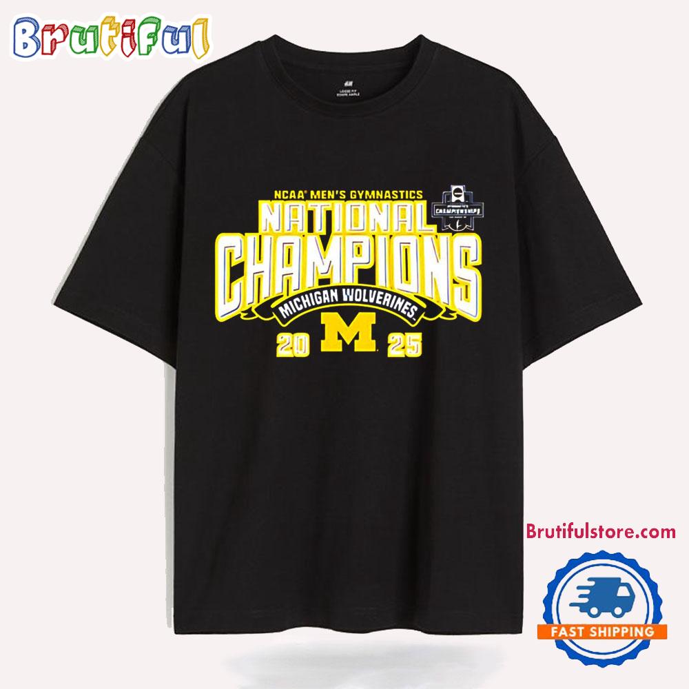 Michigan Wolverines 2025 Gymnastics National Champions T Shirt