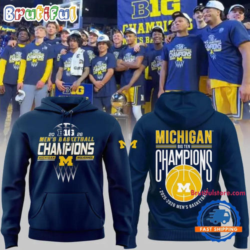 Michigan Wolverines 2026 Big Ten Men’s Basketball Regular Season Champions Hoodie T-Shirt
