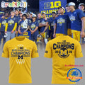 Michigan Wolverines 2026 Big Ten Men’s Basketball Regular Season Champions Yellow T Shirt