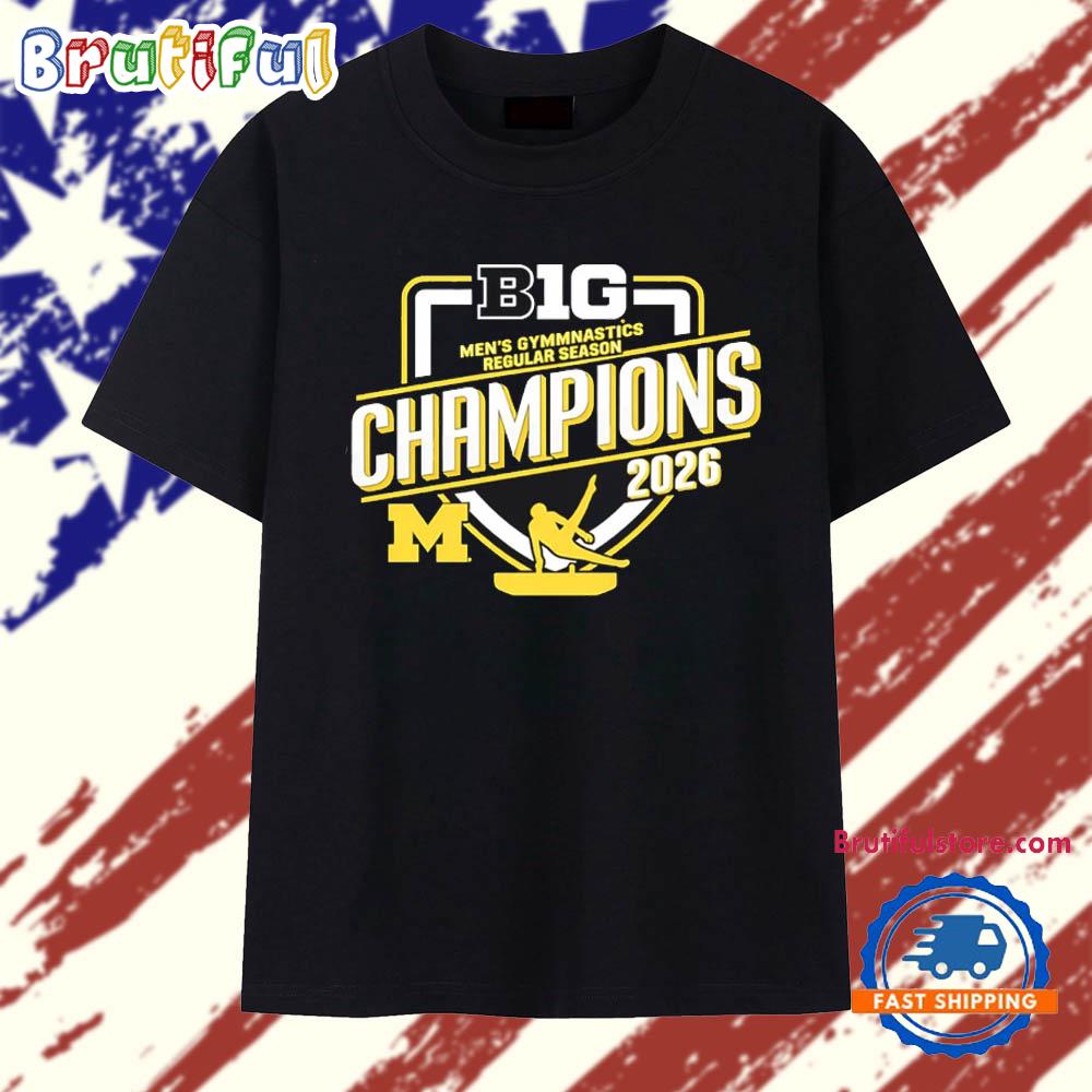 Michigan Wolverines 2026 Men’s Gymnastics Big Ten Champions T Shirt