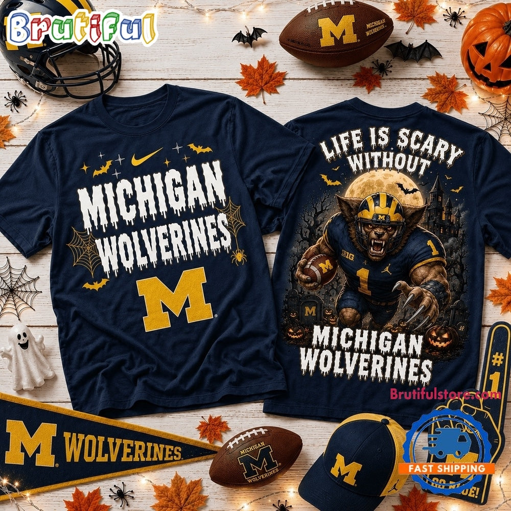 Michigan Wolverines 2026 NCAA Halloween New Design 3D Shirt
