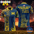 Michigan Wolverines 2026 NCAA Independance Day Design Polo Shirt