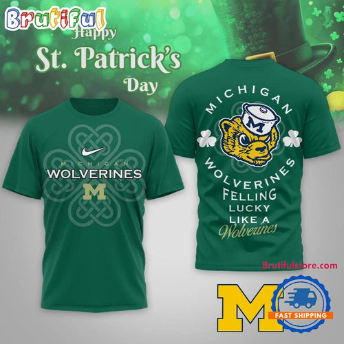 Michigan Wolverines 2026 NCAA Lucky St. Patricks Day Limited Edition 3D Shirt