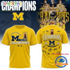 Michigan Wolverines 2026 NCAA Men’s Basketball National Champions Yellow Hoodie T-Shirt