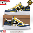 Michigan Wolverines Go Blue Custom Custom Air Force 1 Sneakers Shoes