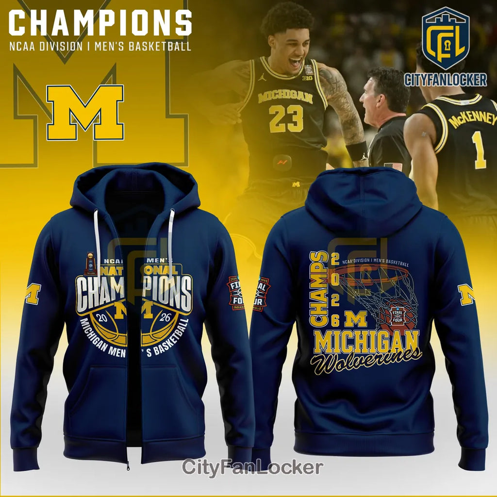 Michigan Wolverines NCAA Basketball 2026 Final Four Commemorative Hoodie