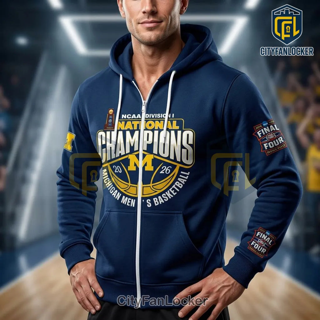 Michigan Wolverines NCAA Basketball 2026 Final Four Commemorative Hoodie