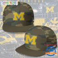 Michigan Wolverines NCAA Field Ops Camo Snapback Cap
