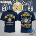 Michigan Wolverines NCAA Road to Glory 2026 Football Champions 3D Shirt