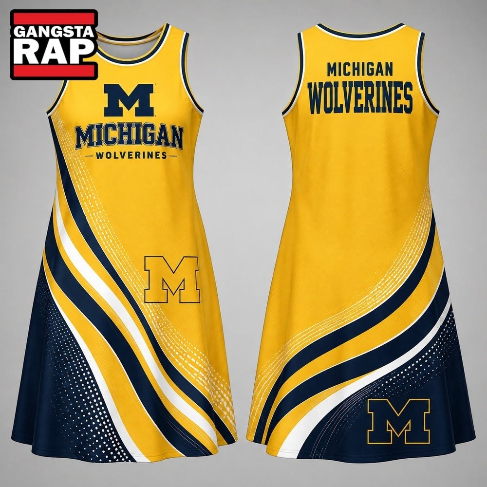 Michigan Wolverines NCAA Team Pride Women’s Sleeveless Dress