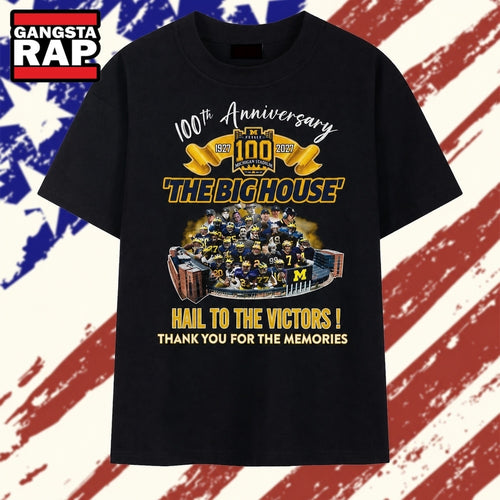 Michigan Wolverines The Big House 100 Years Hail To The Victors T Shirt
