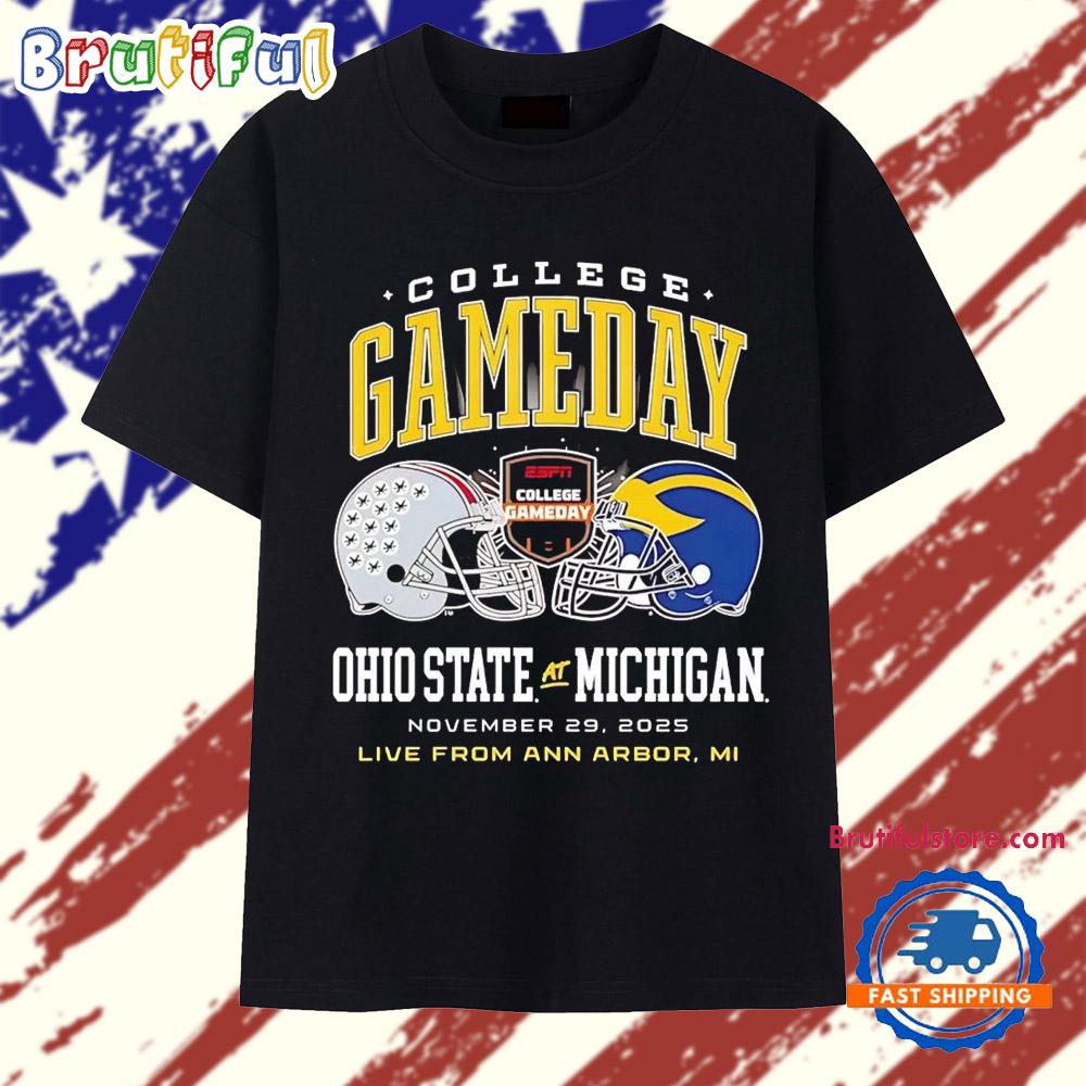 Michigan Wolverines vs Ohio State Buckeyes 2025 Collage Gameday T Shirt