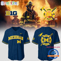 Michigan Wolverines x Firefighter Appreciation Night Baseball Jersey