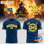 Michigan Wolverines x Firefighter Appreciation Night Hoodie T-Shirt