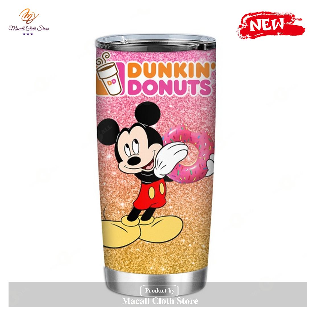 Mickey Dunkin Donuts 1 Disney Tumbler