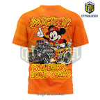 Mickey Mouse Big Ears Loud Gears Hot Rod Orange Shirt