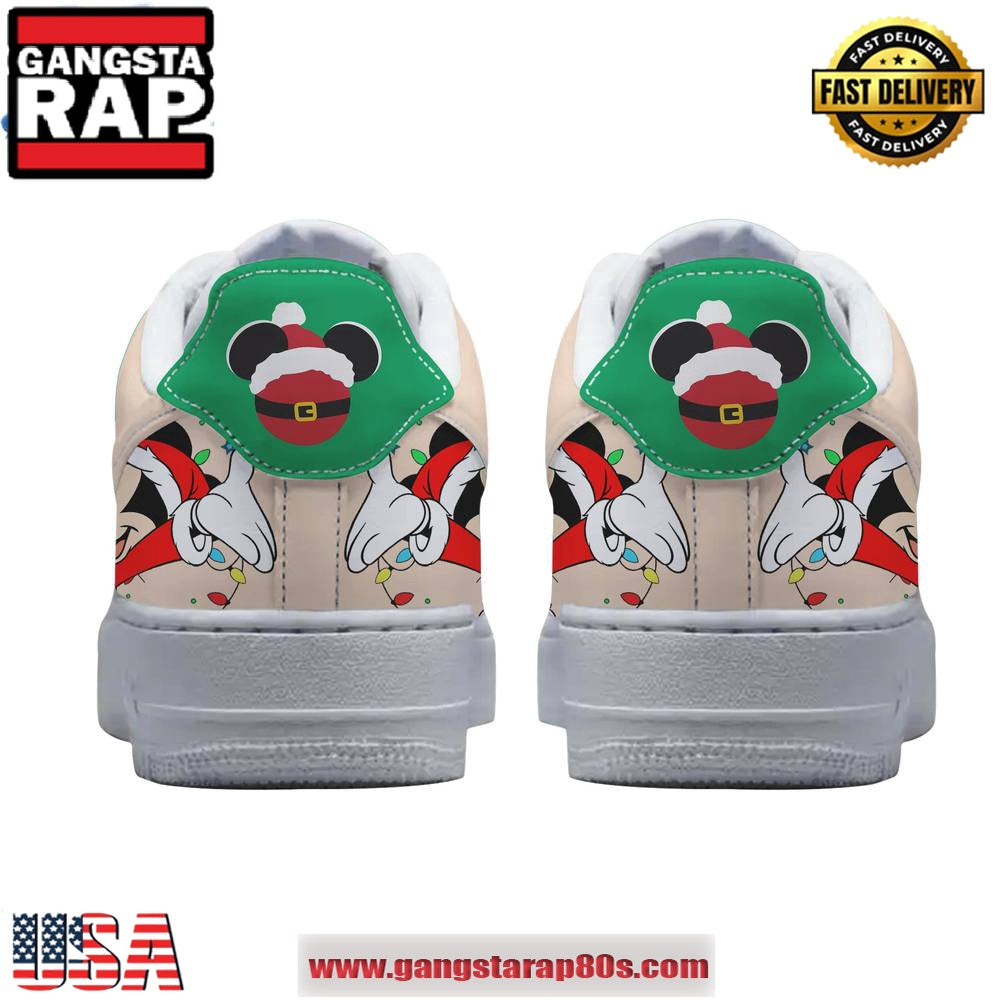 Mickey Mouse Merry Christmas 2024 Limited Edition Air Force 1 Running Sneakers Shoes