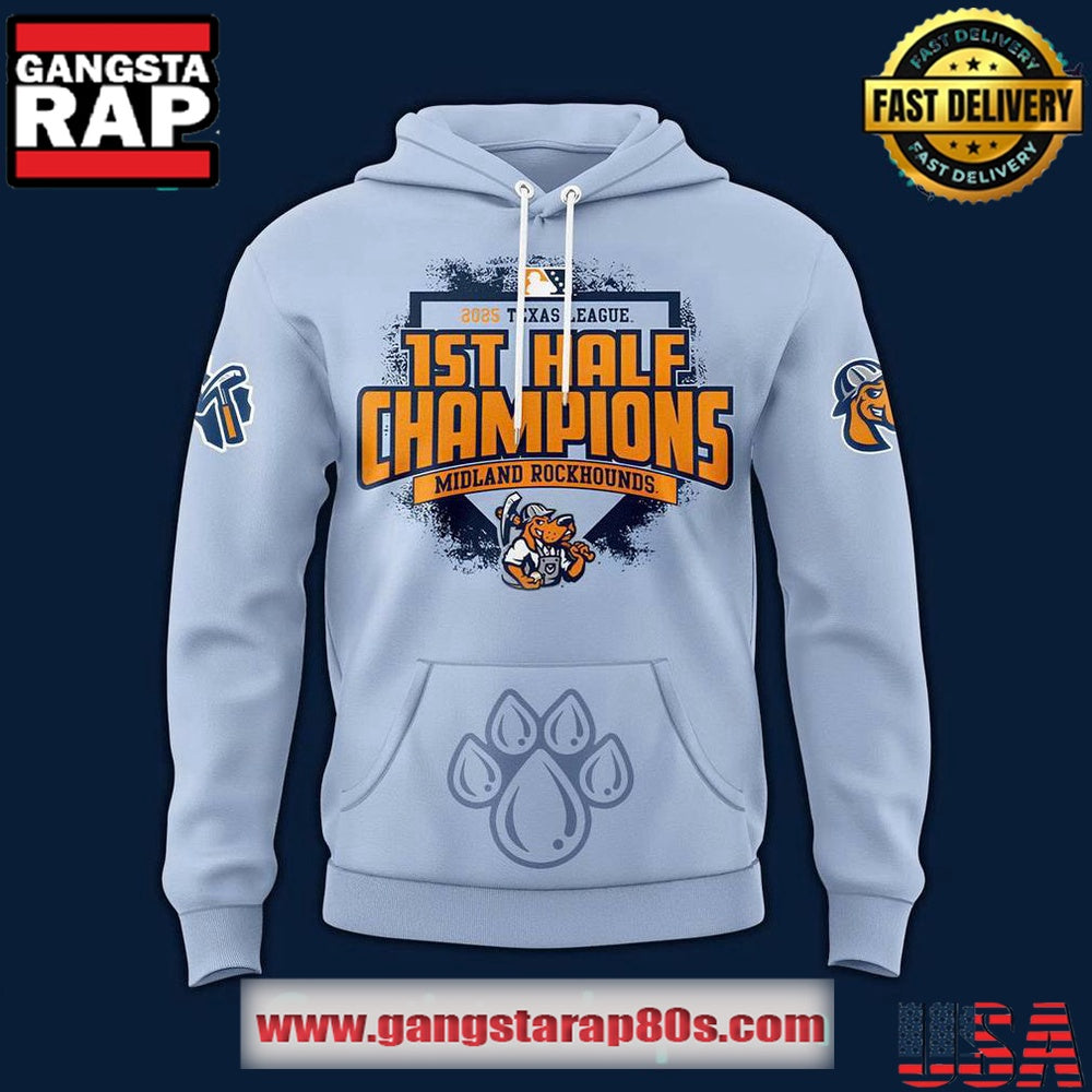Midland RockHounds 1st Half Champions 2025 Texas League Unisex Hoodie