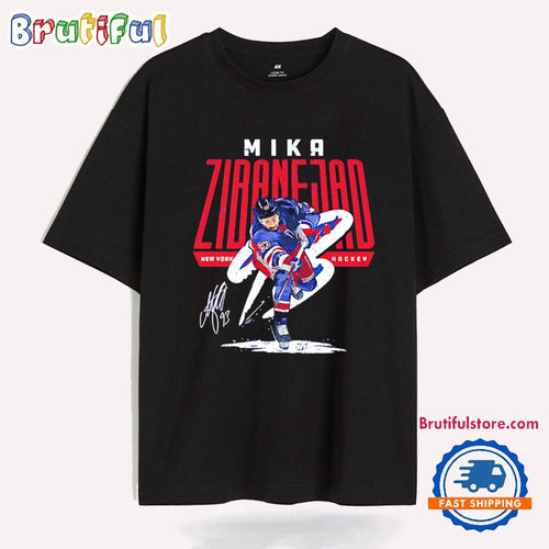 Mika Zibanejad New York Rangers Wrister Signature T Shirt