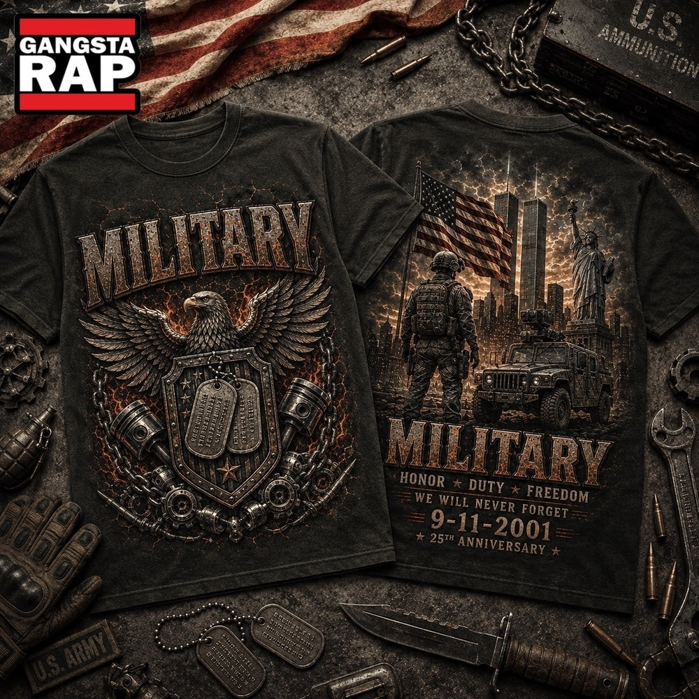 Military Honor & Freedom 911 25th Anniversary Memorial T Shirt