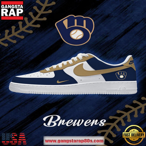 Milwaukee Baseball Nike Air Force 1 Sneakers Shoes