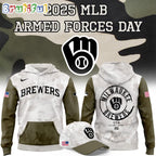 Milwaukee Brewers 2025 Armed Forces Day Hoodie T-Shirt