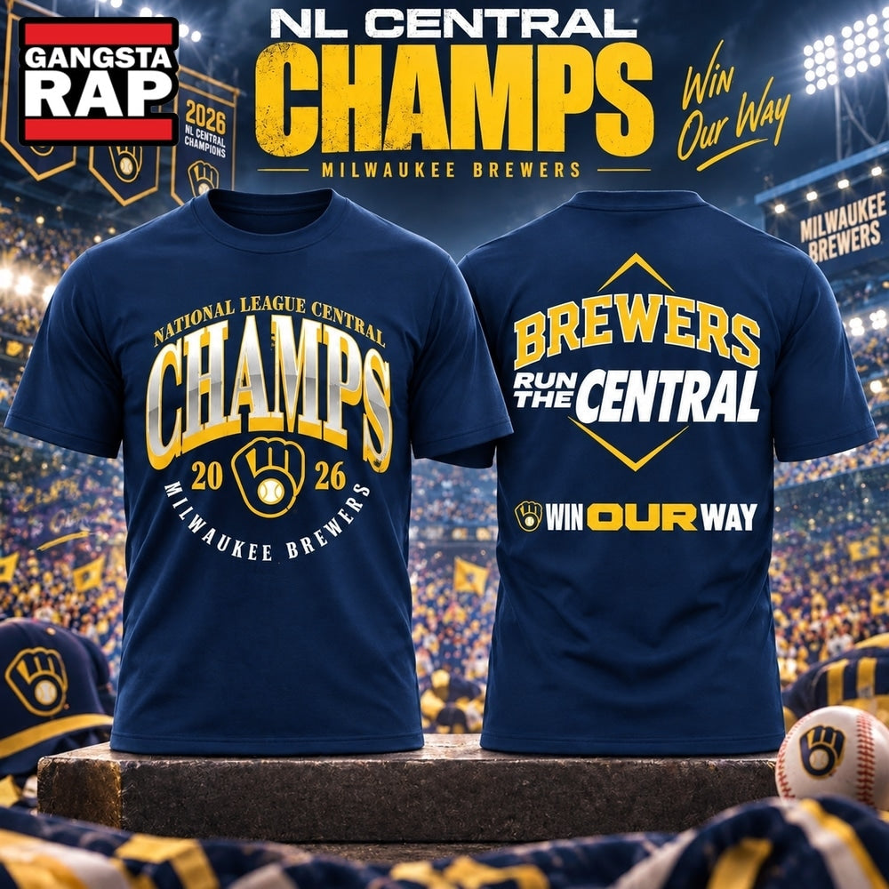 Milwaukee Brewers 2026 NL Central Division Champions Graphic T Shirt